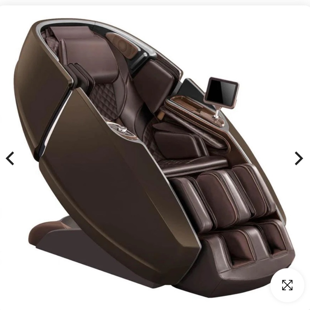 Premium Brown Full-Body Massage Chair with Touchscreen